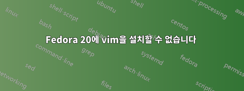 Fedora 20에 vim을 설치할 수 없습니다