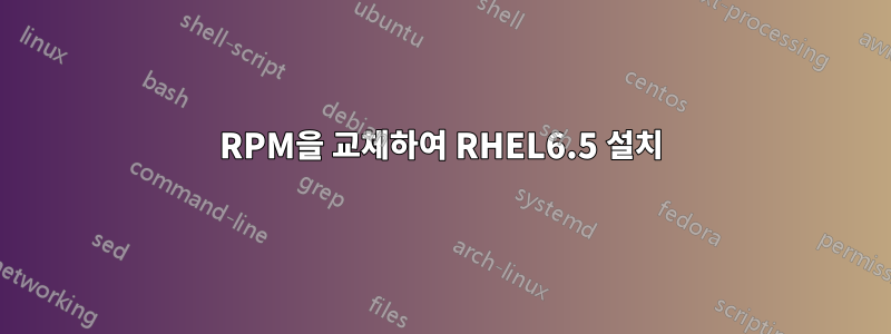 RPM을 교체하여 RHEL6.5 설치