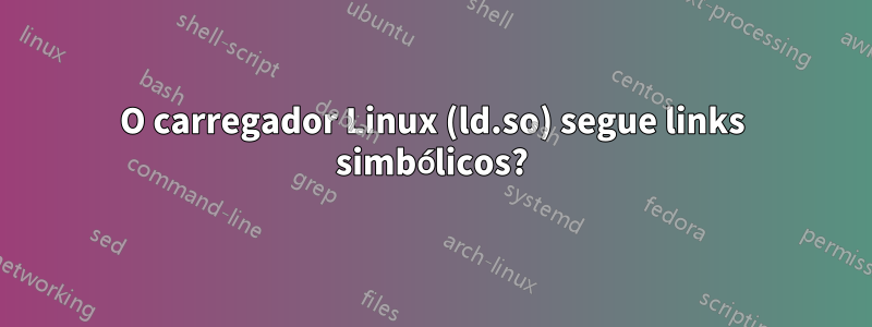 O carregador Linux (ld.so) segue links simbólicos?