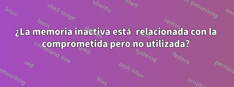 ¿La memoria inactiva está relacionada con la comprometida pero no utilizada?