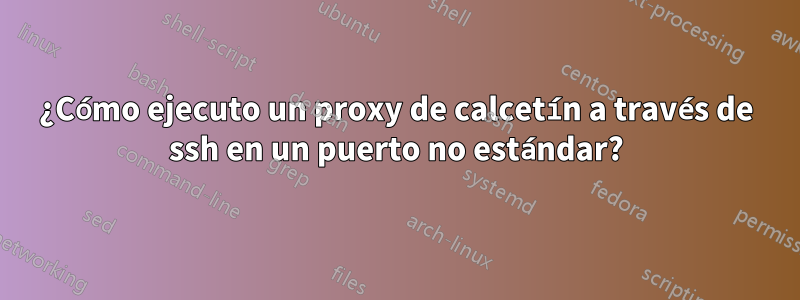 ¿Cómo ejecuto un proxy de calcetín a través de ssh en un puerto no estándar?