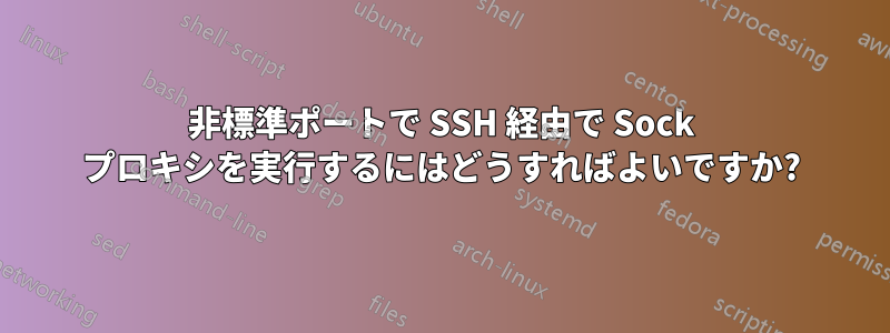 非標準ポートで SSH 経由で Sock プロキシを実行するにはどうすればよいですか?