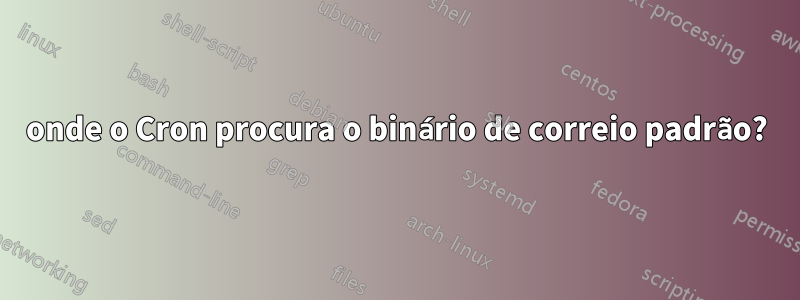 onde o Cron procura o binário de correio padrão?