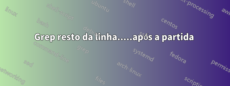 Grep resto da linha.....após a partida