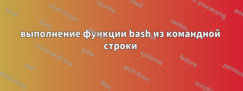 выполнение функции bash из командной строки