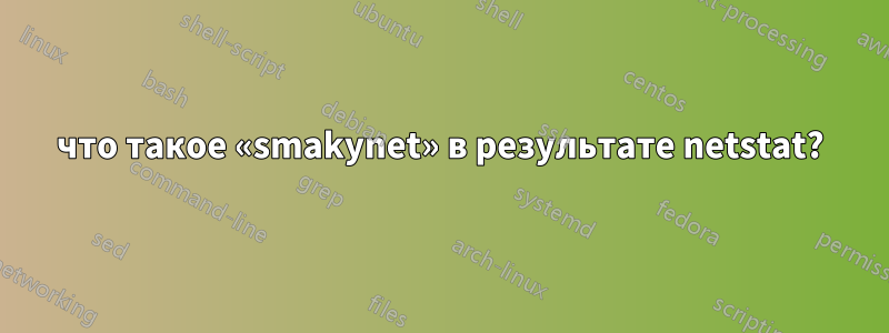 что такое «smakynet» в результате netstat?