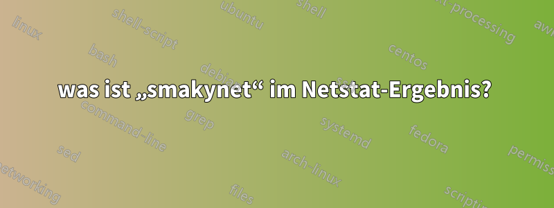 was ist „smakynet“ im Netstat-Ergebnis?