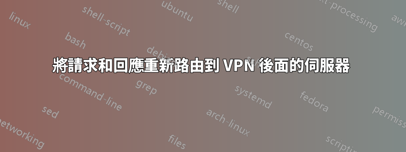 將請求和回應重新路由到 VPN 後面的伺服器