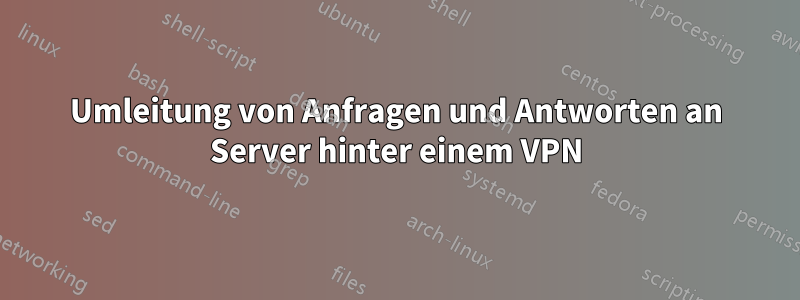 Umleitung von Anfragen und Antworten an Server hinter einem VPN