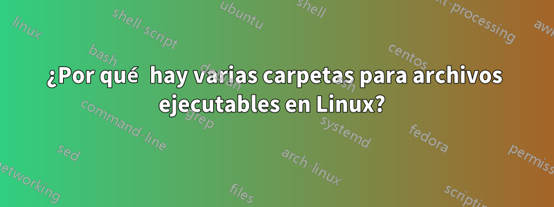 ¿Por qué hay varias carpetas para archivos ejecutables en Linux? 