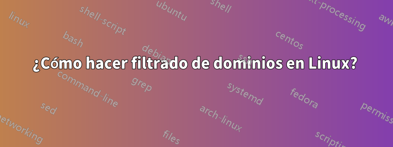 ¿Cómo hacer filtrado de dominios en Linux?