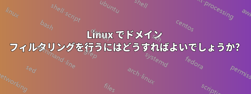 Linux でドメイン フィルタリングを行うにはどうすればよいでしょうか?