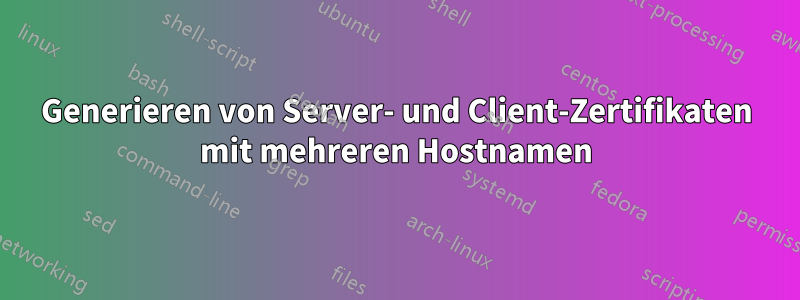 Generieren von Server- und Client-Zertifikaten mit mehreren Hostnamen