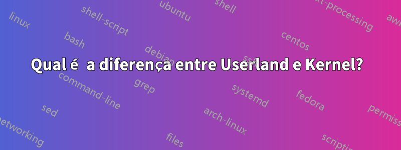 Qual é a diferença entre Userland e Kernel? 