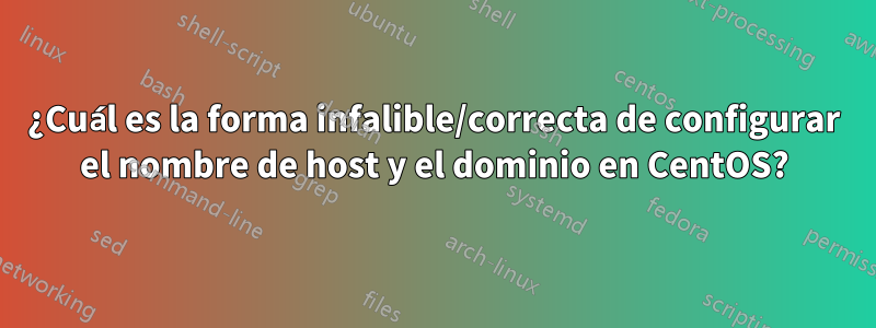 ¿Cuál es la forma infalible/correcta de configurar el nombre de host y el dominio en CentOS?