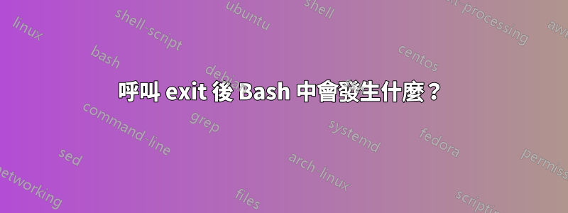 呼叫 exit 後 Bash 中會發生什麼？