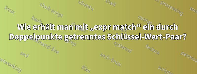 Wie erhält man mit „expr match“ ein durch Doppelpunkte getrenntes Schlüssel-Wert-Paar?