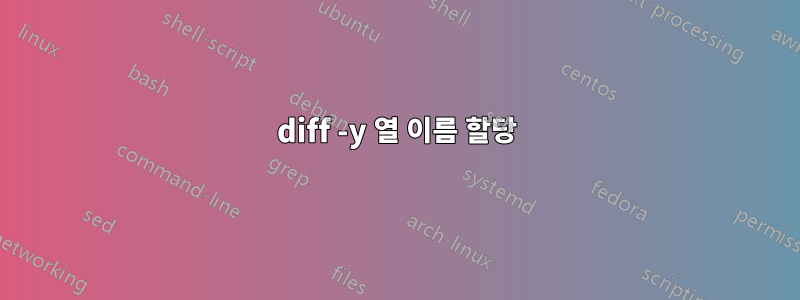 diff -y 열 이름 할당