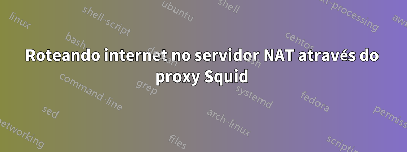 Roteando internet no servidor NAT através do proxy Squid