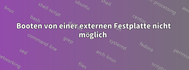 Booten von einer externen Festplatte nicht möglich 