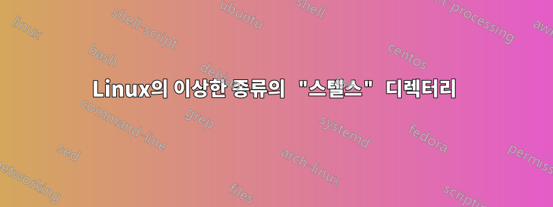 Linux의 이상한 종류의 "스텔스" 디렉터리