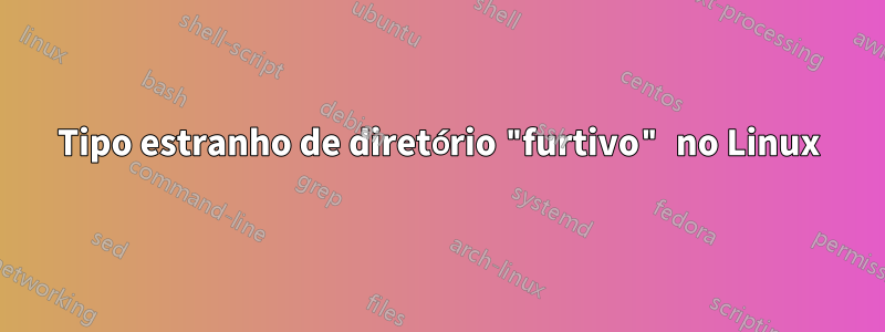 Tipo estranho de diretório "furtivo" no Linux