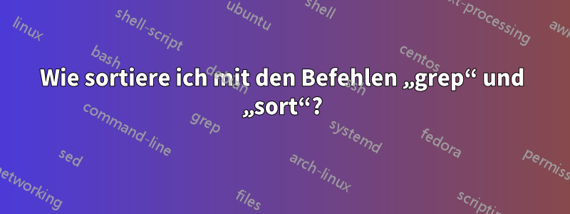 Wie sortiere ich mit den Befehlen „grep“ und „sort“?