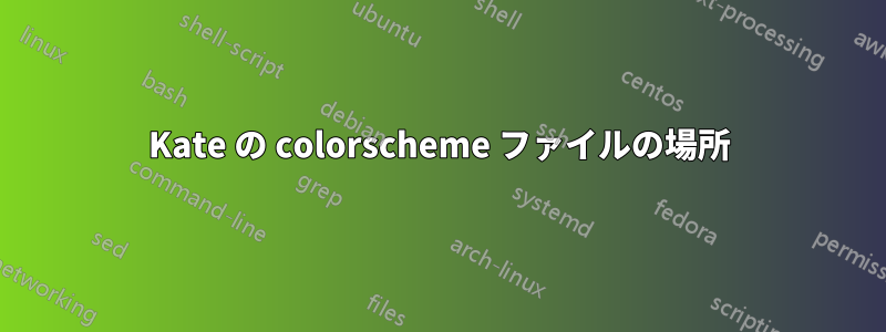 Kate の colorscheme ファイルの場所