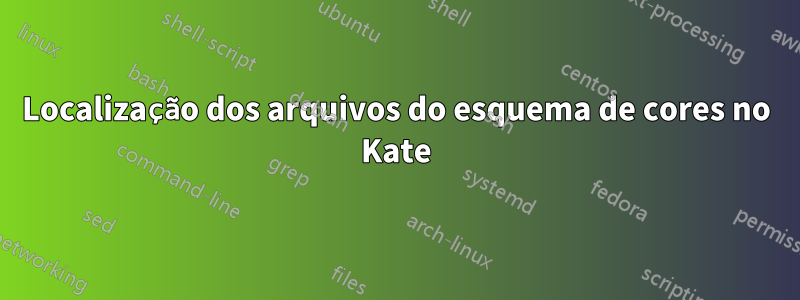 Localização dos arquivos do esquema de cores no Kate