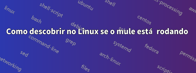 Como descobrir no Linux se o mule está rodando