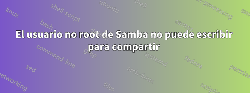 El usuario no root de Samba no puede escribir para compartir