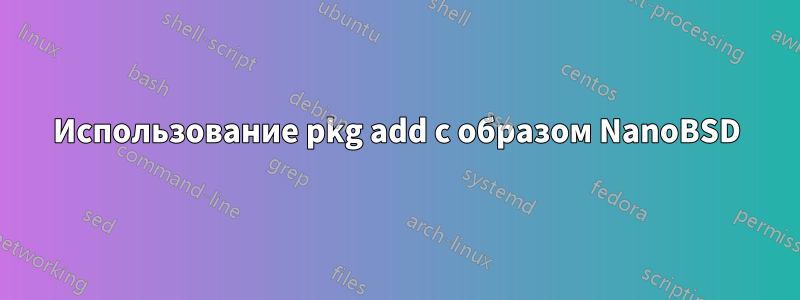 Использование pkg add с образом NanoBSD