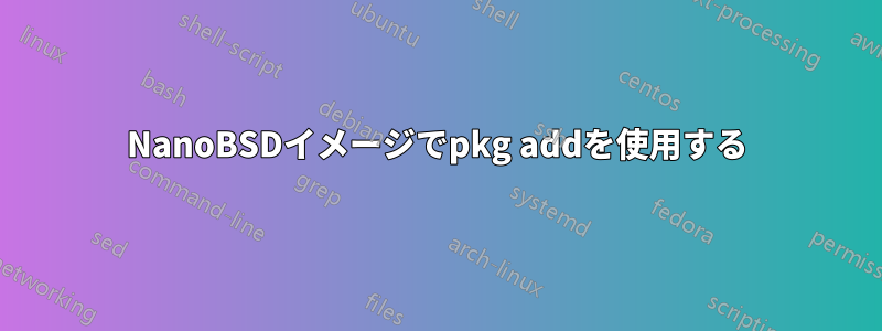 NanoBSDイメージでpkg addを使用する