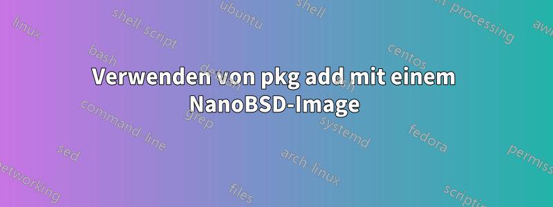 Verwenden von pkg add mit einem NanoBSD-Image