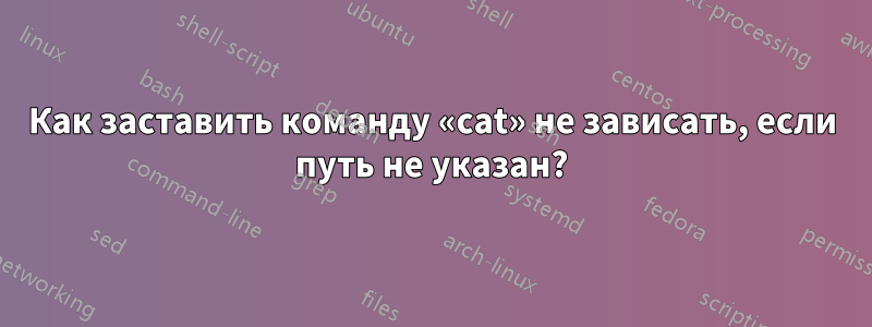 Как заставить команду «cat» не зависать, если путь не указан?