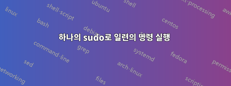 하나의 sudo로 일련의 명령 실행