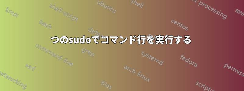 1つのsudoでコマンド行を実行する