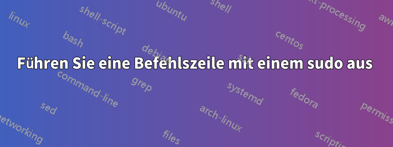 Führen Sie eine Befehlszeile mit einem sudo aus