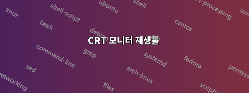 CRT 모니터 재생률