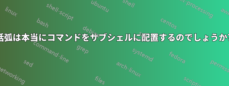 括弧は本当にコマンドをサブシェルに配置するのでしょうか?