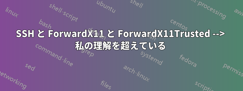 SSH と ForwardX11 と ForwardX11Trusted --> 私の理解を超えている