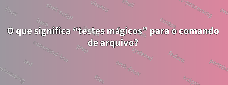 O que significa “testes mágicos” para o comando de arquivo?