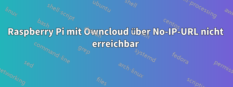 Raspberry Pi mit Owncloud über No-IP-URL nicht erreichbar