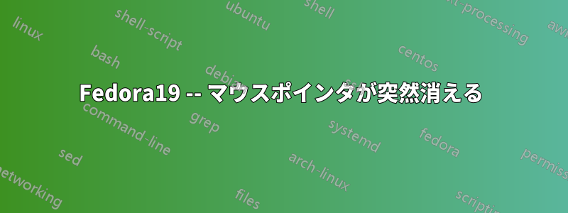 Fedora19 -- マウスポインタが突然消える