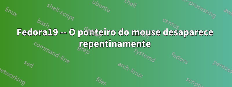 Fedora19 -- O ponteiro do mouse desaparece repentinamente