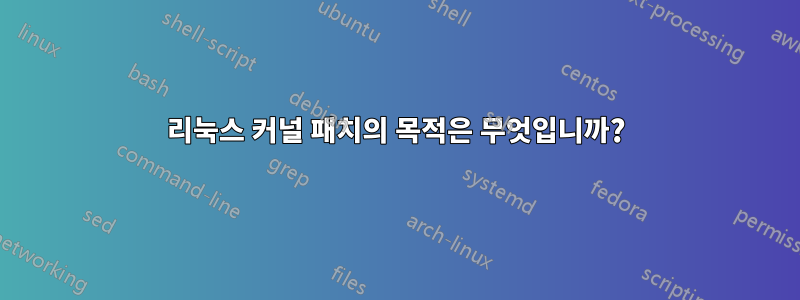 리눅스 커널 패치의 목적은 무엇입니까?