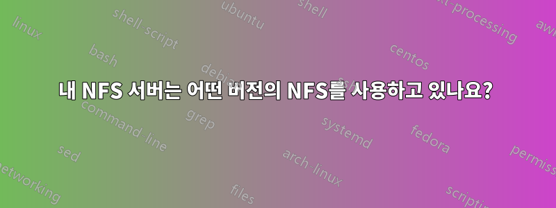 내 NFS 서버는 어떤 버전의 NFS를 사용하고 있나요?