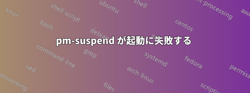 pm-suspend が起動に失敗する