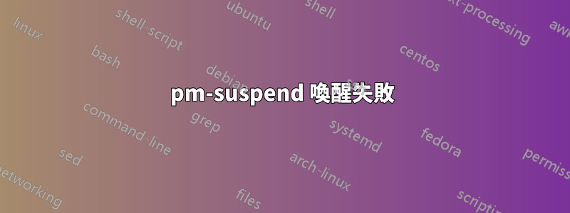 pm-suspend 喚醒失敗