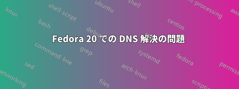 Fedora 20 での DNS 解決の問題